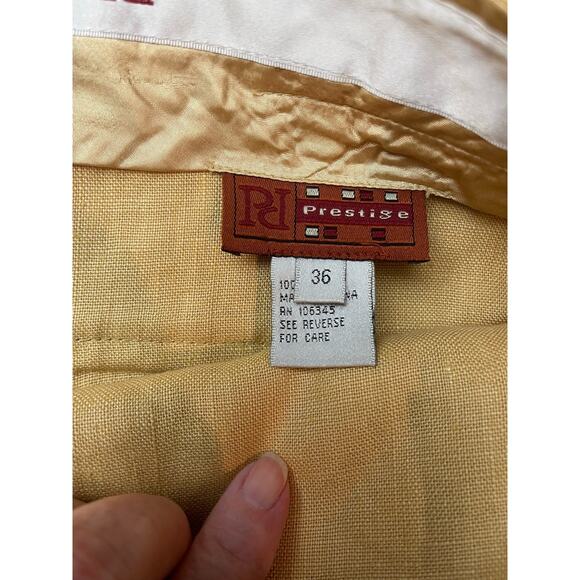 Prestige Men’s Wide-Leg Linen 2-piece Pant Set Sz L Pants 36 Pockets - Picture 11 of 16